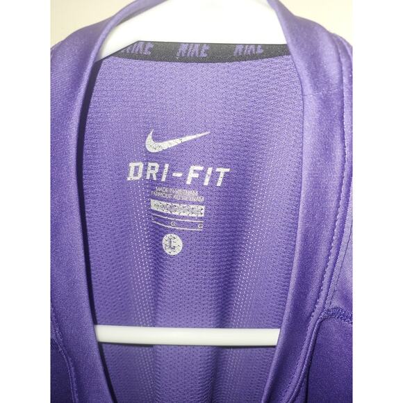 Nike Men's Dri-FIT Fitness Shirt Large Short Sleeve Athletic Lightweight Purple - Picture 6 of 7